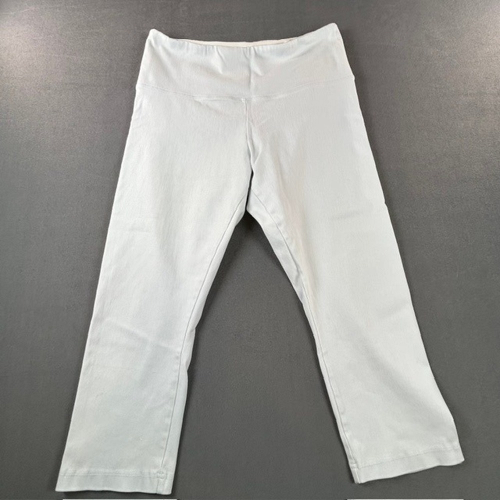 Lysse Women's White Pull On Stretch Crop Capri Pants LG